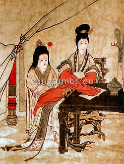 Crown Prince Zhu Biao and his mother, Empress Ma