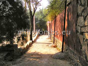 Footpath along western wall