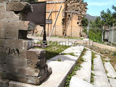 Ruins of front entrance