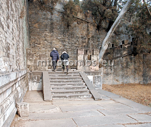 Staircase alongside the tower