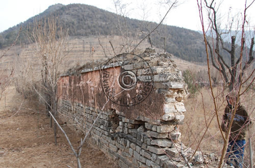 Plaster intact on outer wall